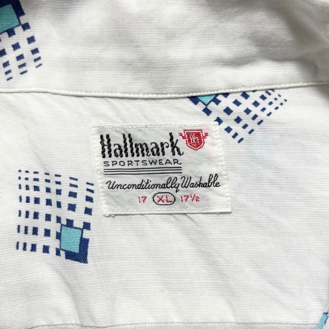 vintage 1950’s open collar cotton shirt “Atomic”