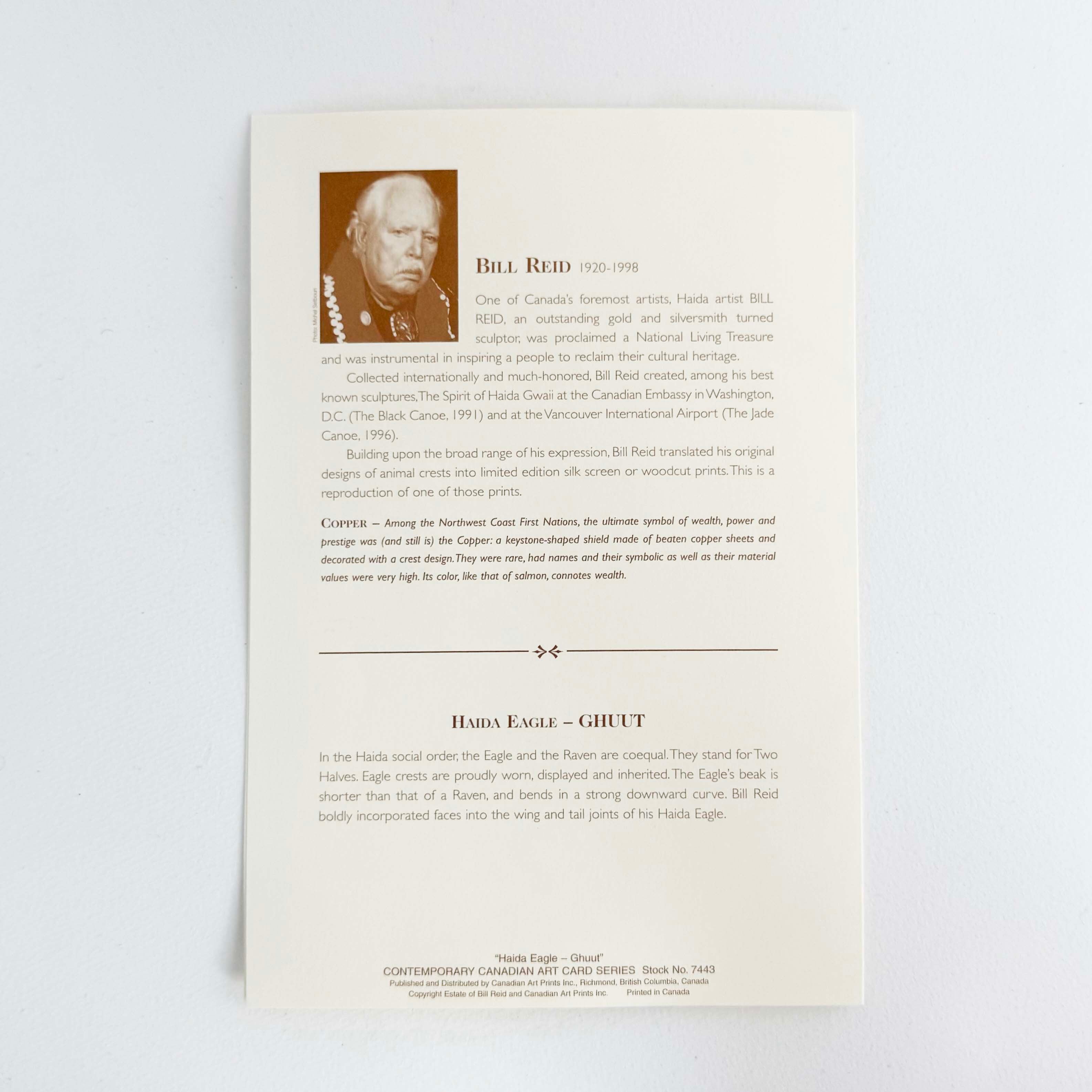 先住民ハイダイーグル セリグラフ（ビル・リード作）