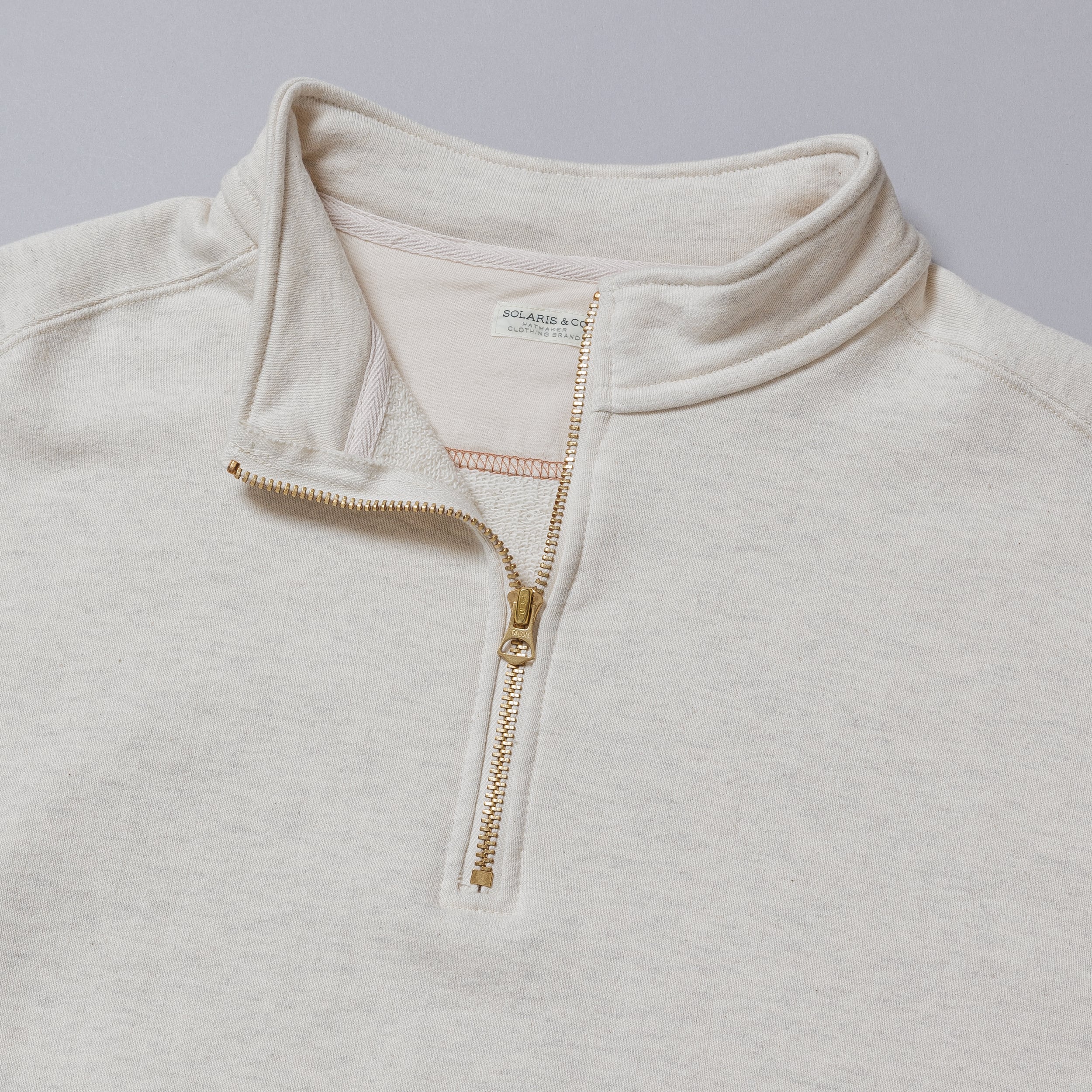 SOLARIS&CO.]Half Zip Sweat 