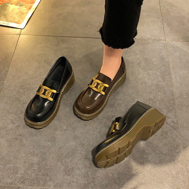 スタイルレザースプリングレッドブラックスタンダードシングル 靴 シューズ レトロ 春物 部族の婦人靴38027827773