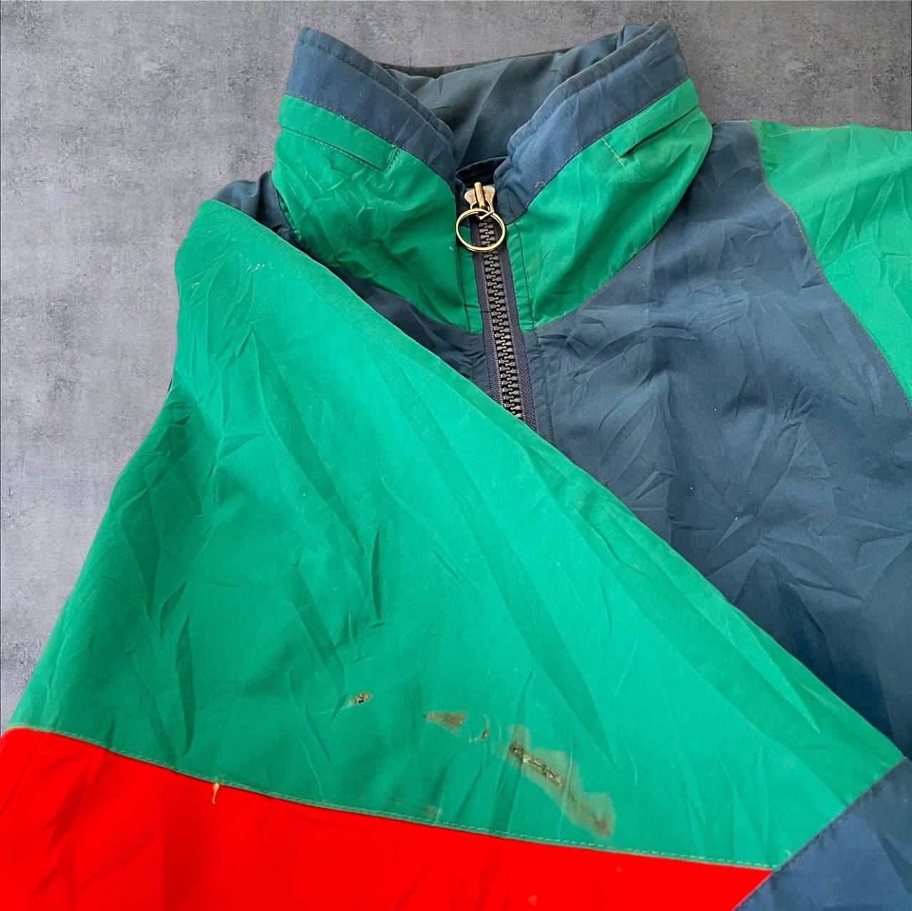 90s London FOG China Color Block Nylon Jacket