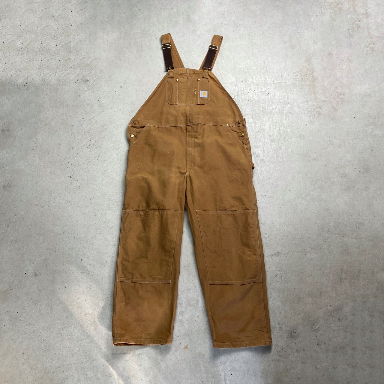 90年代 Carhartt カーハート ダック地 オーバーオール ダブルニー 