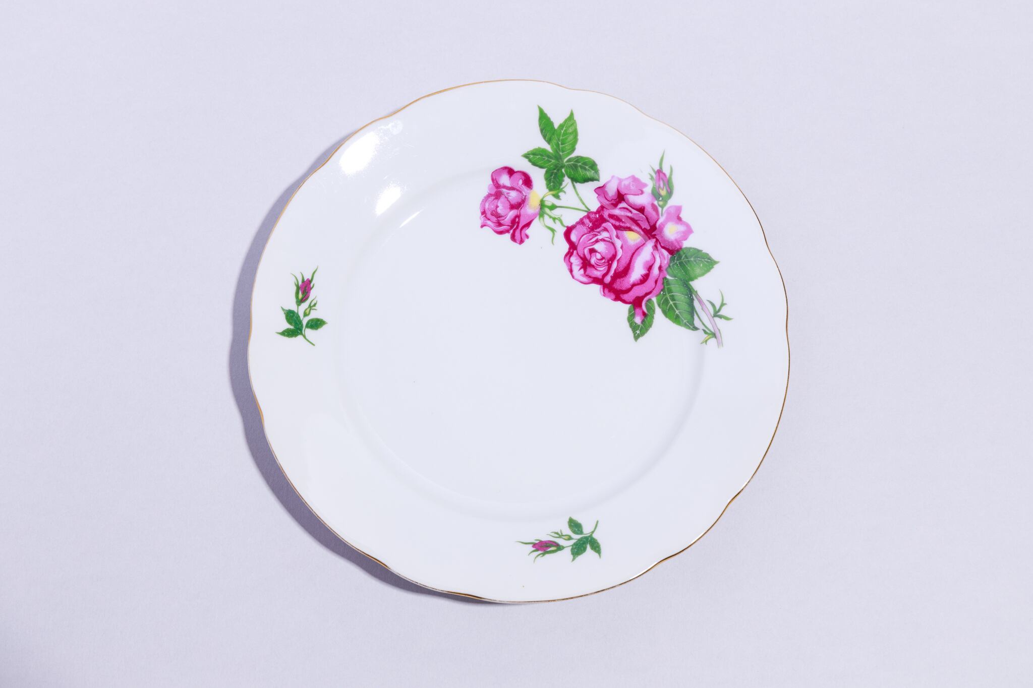 ヴィンテージ バラの花柄のプレート チェコスロバキア 0203