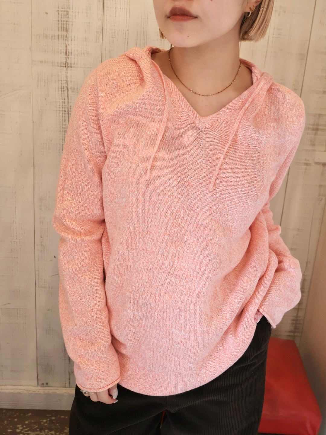 eddie bauer cotton knit hoodie【1911】