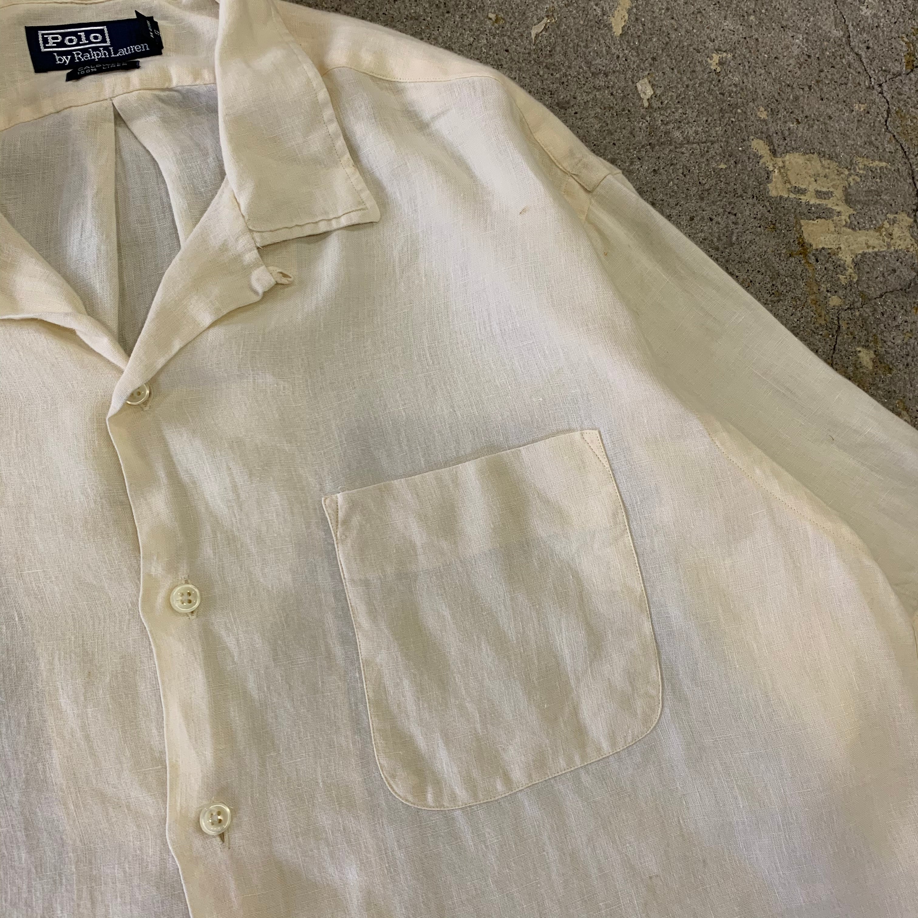 90s Polo Ralph Lauren S/S linen shirt | What