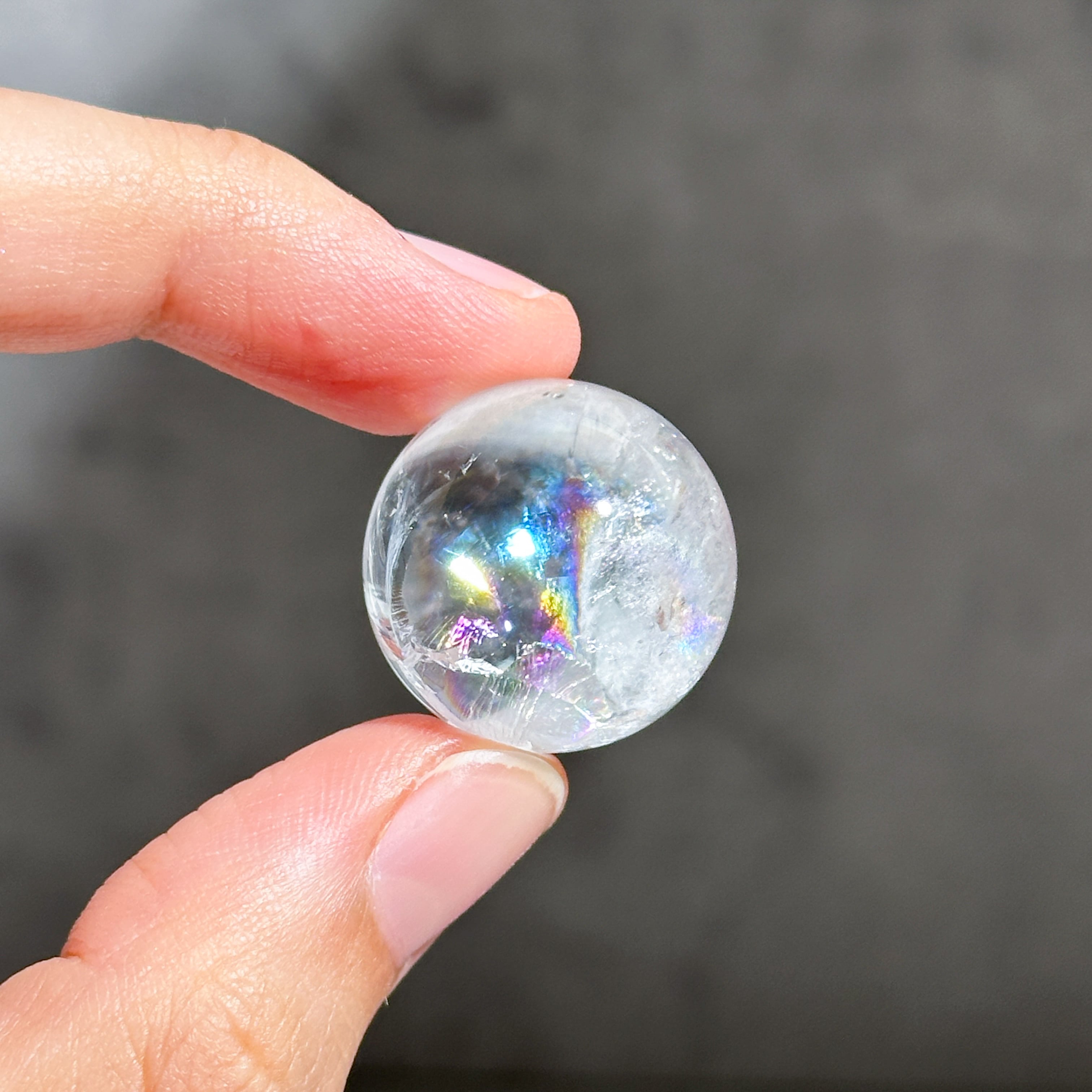 台座付き◎クリア(クラック)クォーツ スフィア84◇ Clear Quartz ◇ 天然石・鉱物・パワーストーン