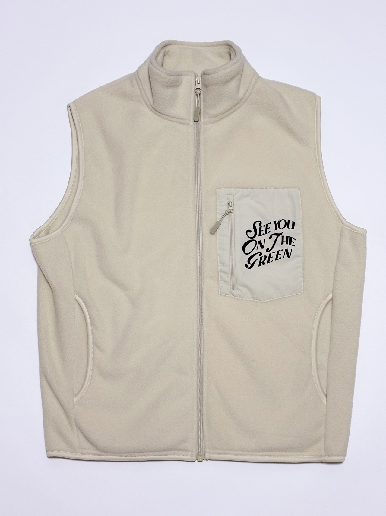 SEE YOU SMALL FLEECE VEST BEIGE