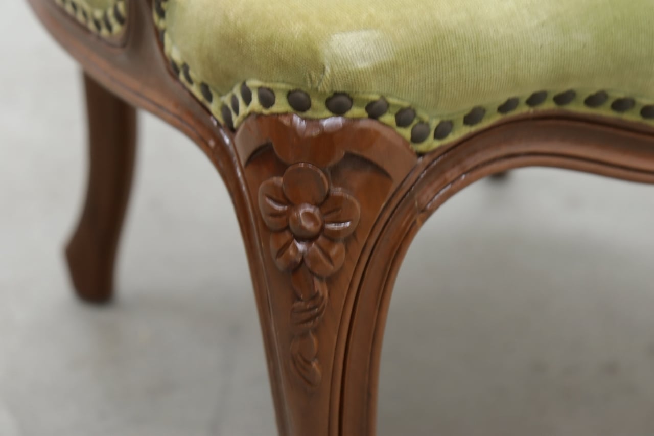 クラシカル ロココ 猫脚 アームチェア ダイニングチェア ヴィンテージ