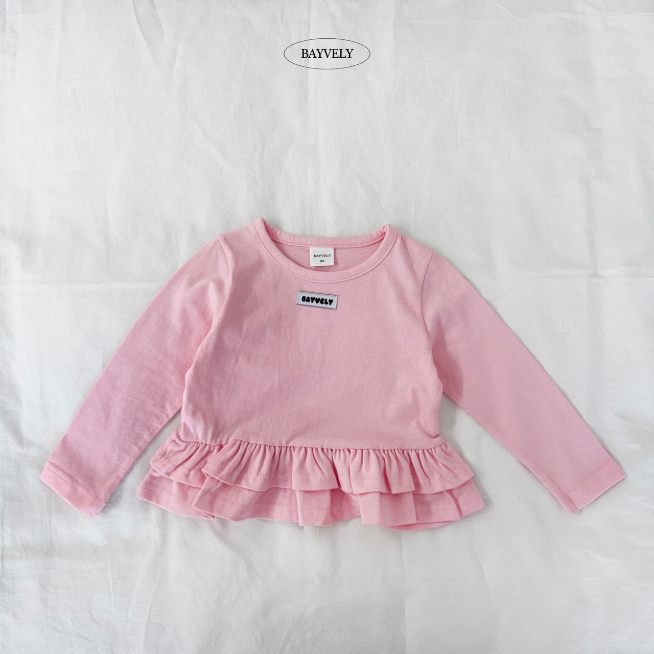 【取寄/韓国直送】BAYVERY  カンカンフリルTシャツ｜秋服｜韓国子供服｜26/AT