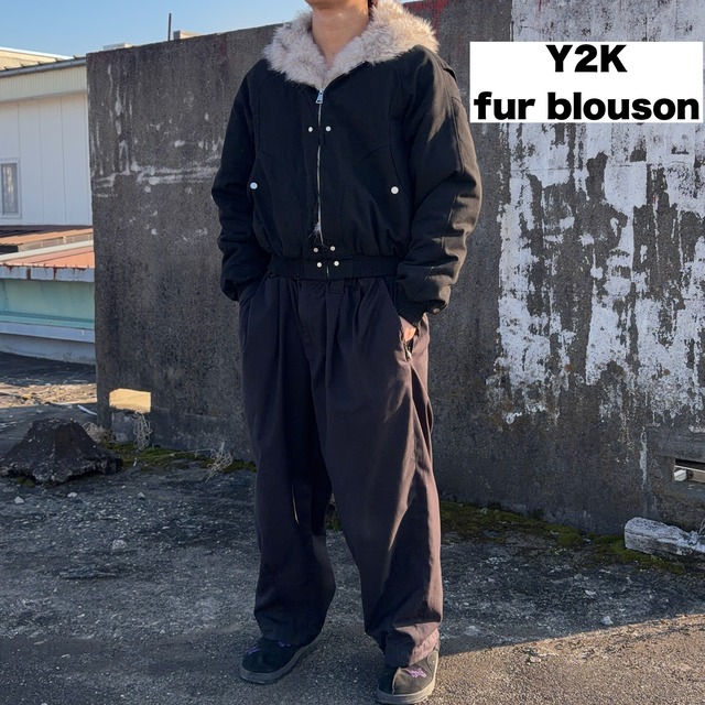 #7149 «special» studs design fur short blouson