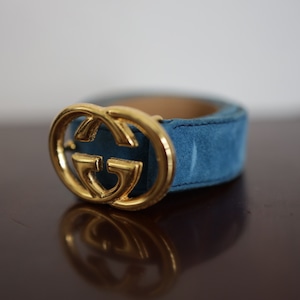 Old Gucci Suede Leather Belt【Made in Italy】