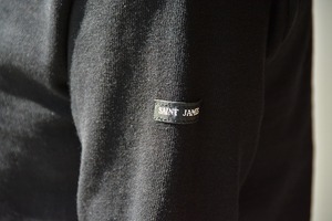 セントジェームス SAINT JAMES 無地ボートネックシャツ(OUESSANT) NOIR【レターパックプラス可】
