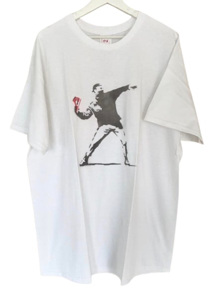 O.K AJ1  (オーケー)  / BANKSY SPRAYS PRINT T-SHIRT