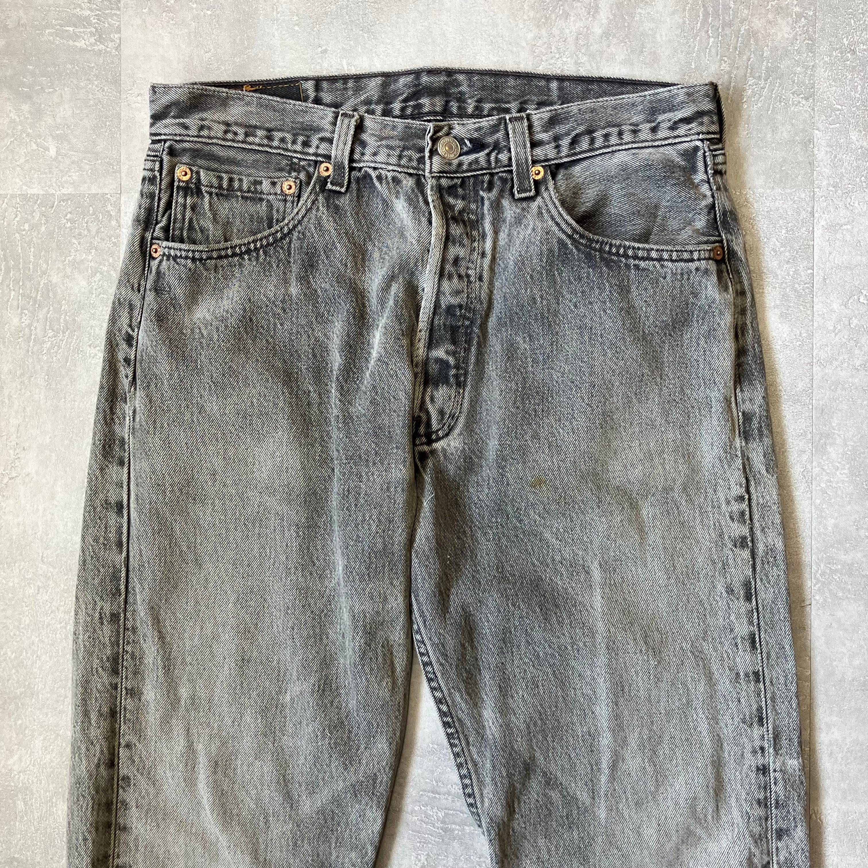 実寸w32l30》Levi's リーバイス 501 90s usa製 ブラックデニム 実寸w32l30》Levi's リーバイス 501 90s usa製 ブラックデニム