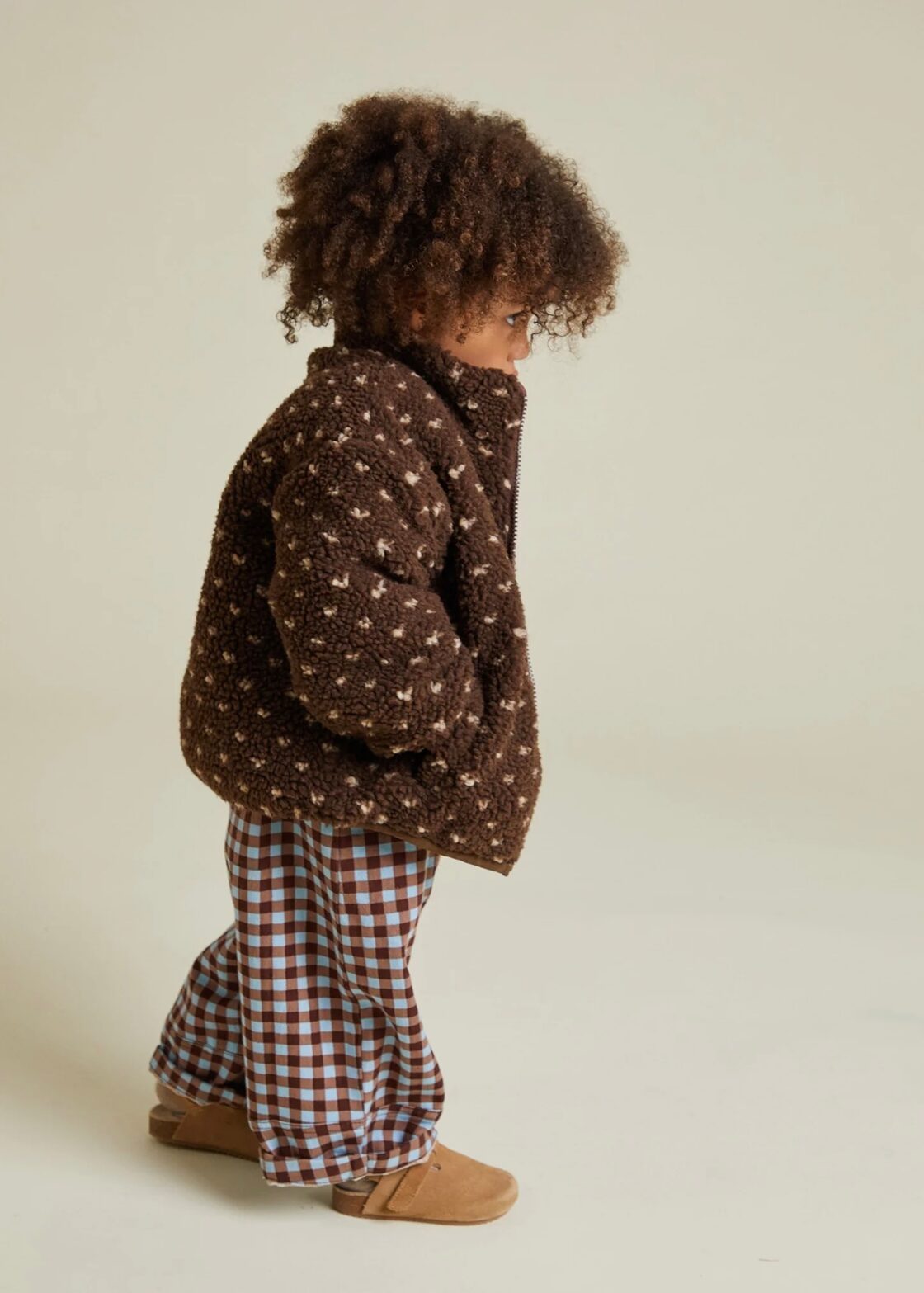 CLAUDE&CO/Drew Chocolate Spot Borg Jacket | PAY ID