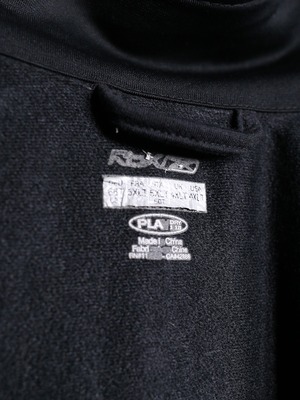 ”Reebok” XXXLT super over silhouette black satin track jacket