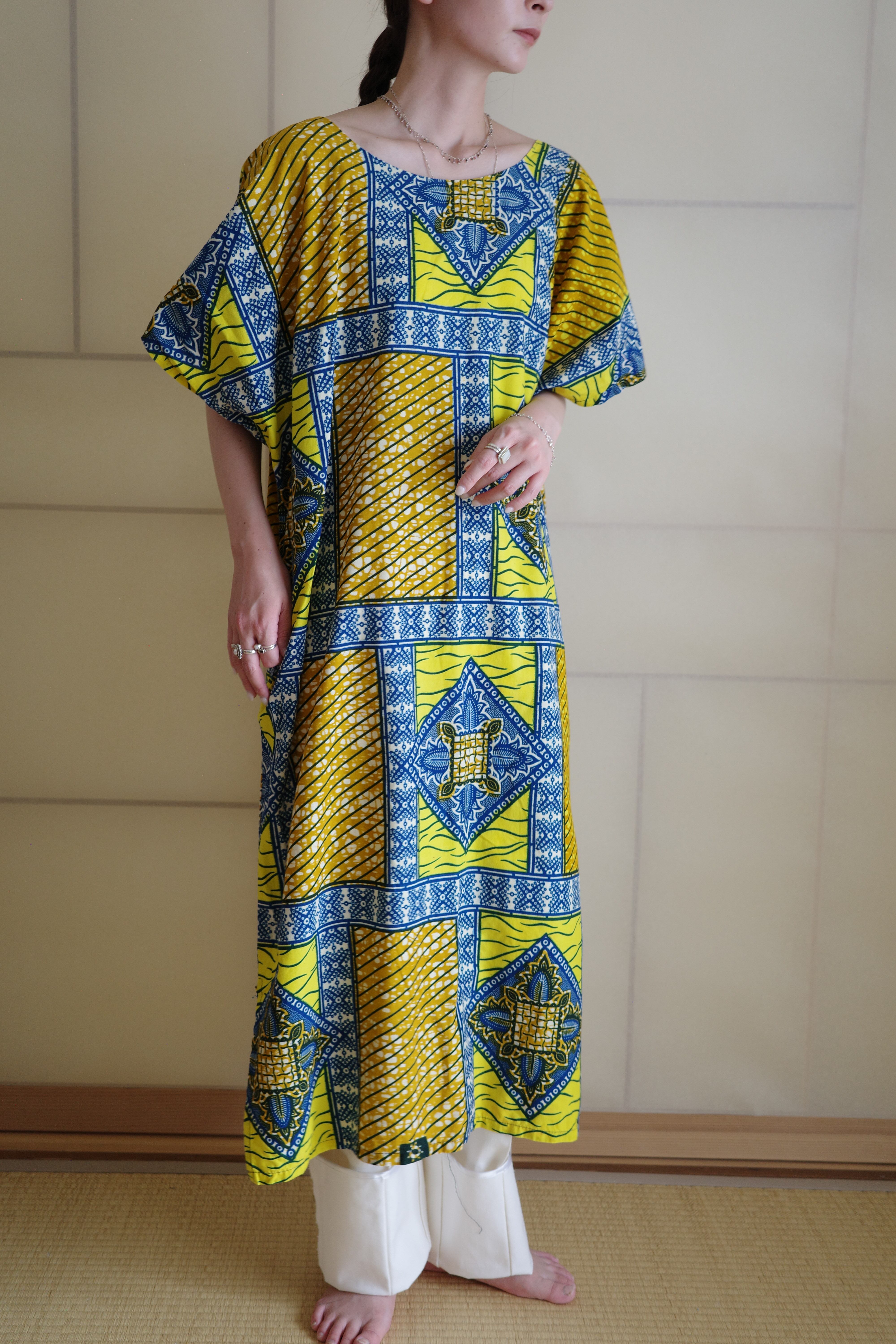 1980-90s African print onepiece
