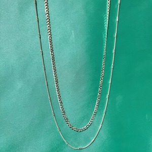 【SET2-2】Silver chain necklace 2pair