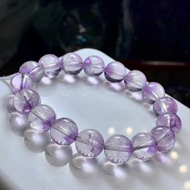 5.1部ファントム状☆可愛いコントラスト・エレスチャルアメジスト ブレスレット
