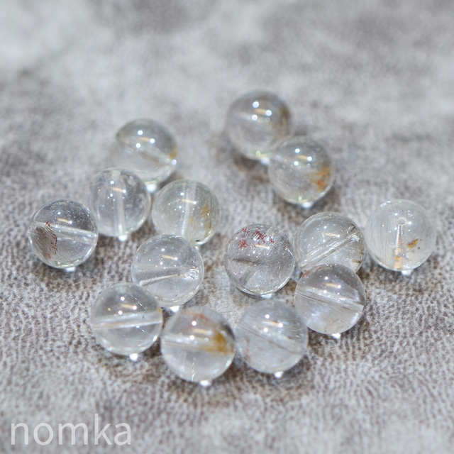 【静寂にそよぐ白銀の糸と光の雫】ブラジル産 オーラインプラチナルチルクォーツ (9mm) ビーズ／一粒売り