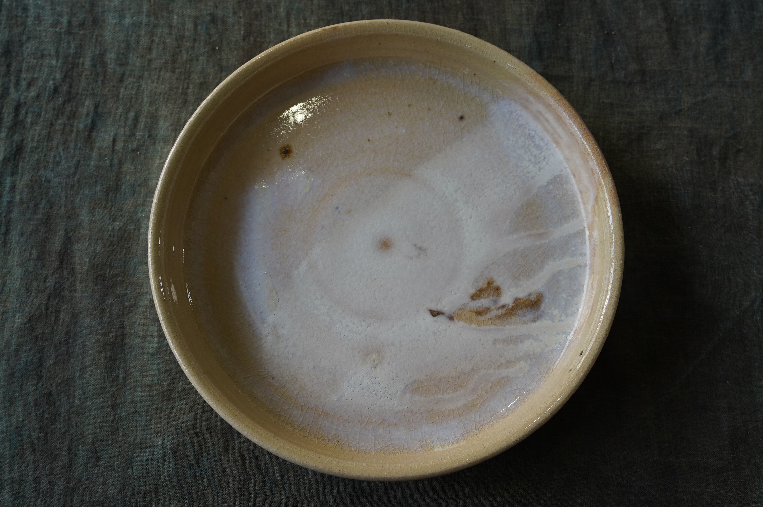 新品未使用品　初代　尾田一念　粉引鉄絵　菓子皿 蓋ちょこ 七宝 - 明治三十二年創業のガラス食器会社「廣田硝子」 公式