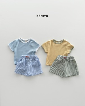 [BONITO] Vertical Shorts Set-up / [보니토] 세로줄반바지세트