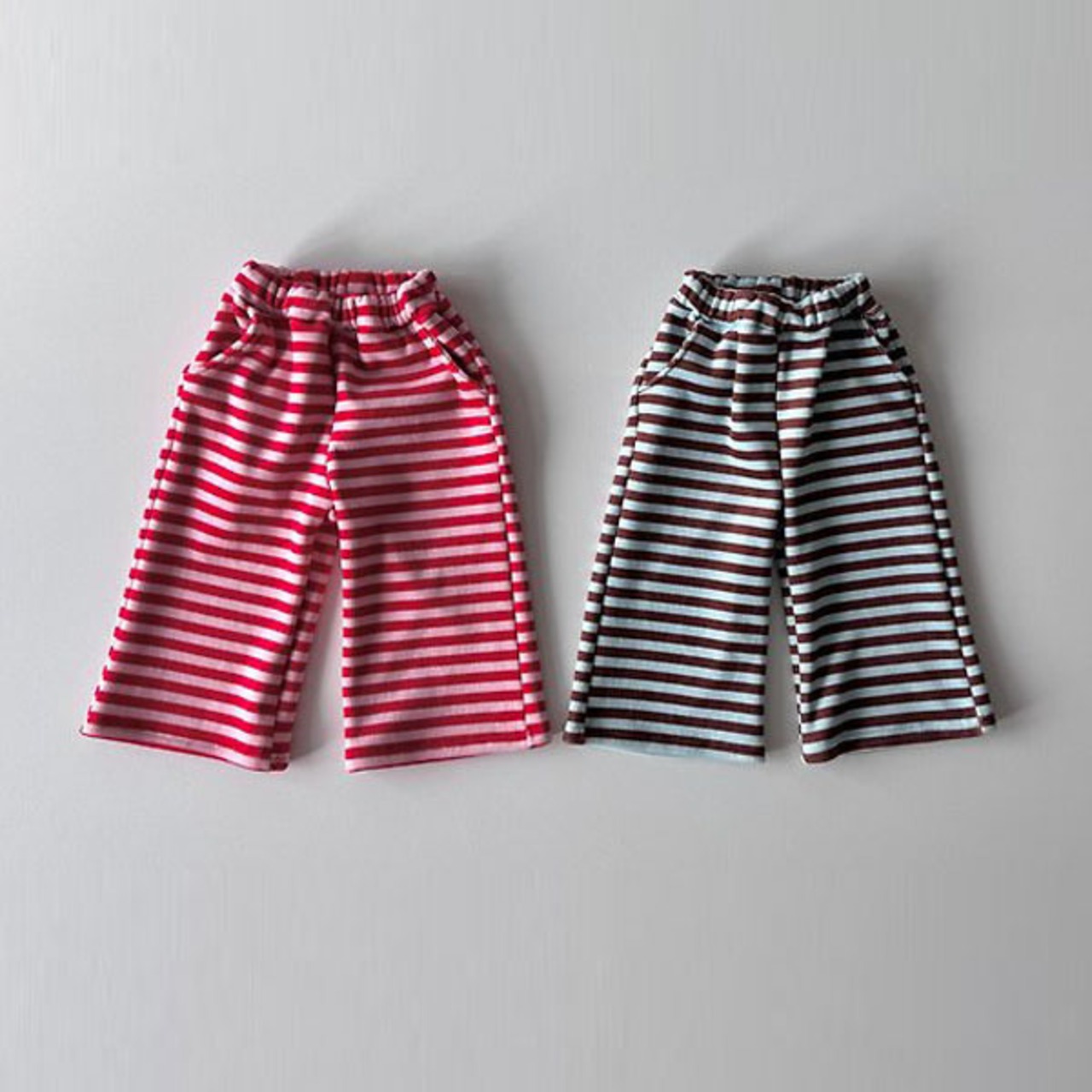 ルプティモ / le petit mo / ストライプターンアップパンツ / 韓国子供服 / キッズ / 26winter〖取寄〗*XS~XL*
