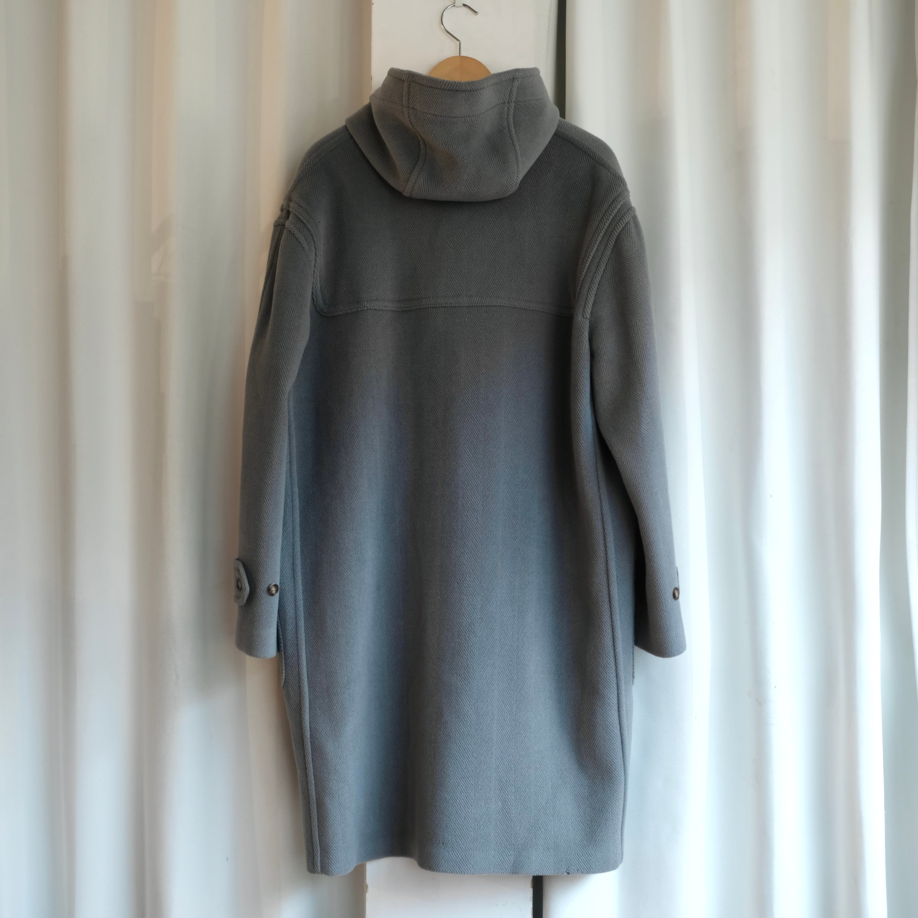 80-90s GLOVERALL KINGSTON HBT DUFFLE COAT BIG SIZE / BLUE GRAY