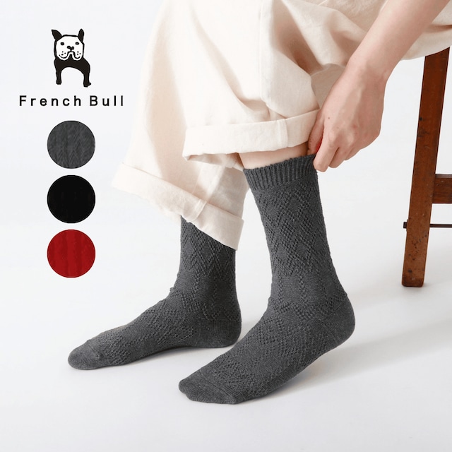 フレンチブル French Bull 靴下 オルガソックス ソックス レディース 秋 冬 ブランド 日本製 国産 シンプル 無地 メッシュ編み おしゃれ かわいい プレゼント ギフト レッド グレー ブラック 23-25cm 11-26258 Fr129