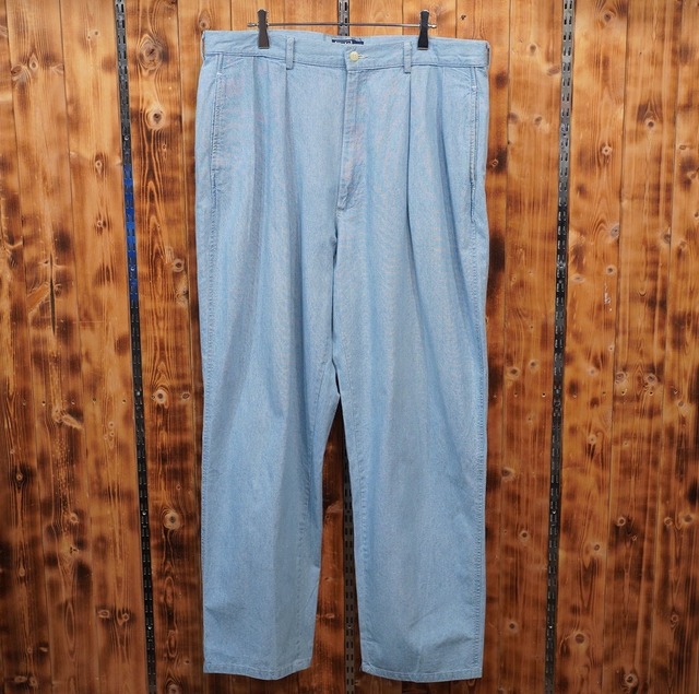 90s Polo Ralph Lauren シャンブレーパンツ W36/ラルフローレン チノパン