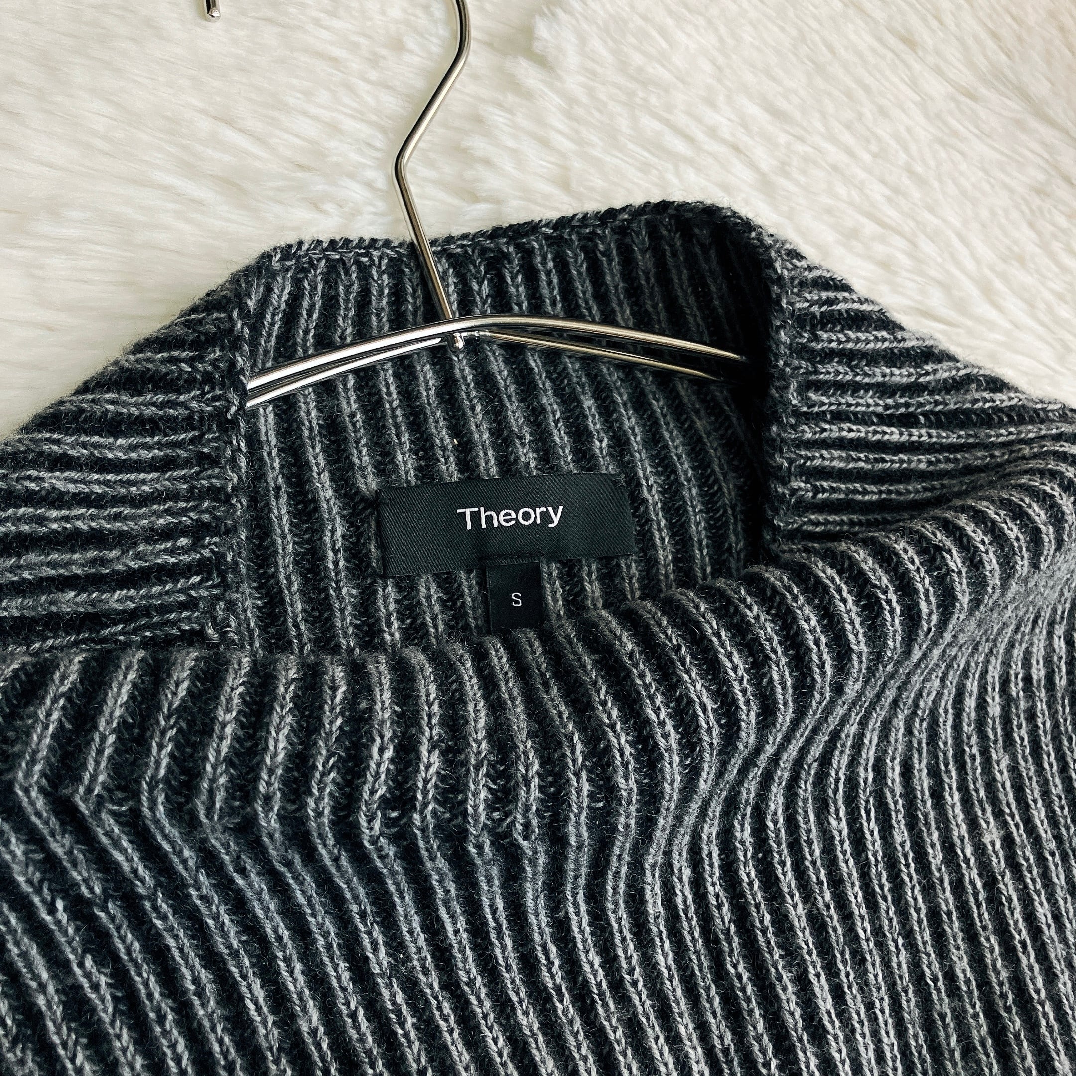 Theory カシミヤ混ロングカーディガン グレ｜レディース