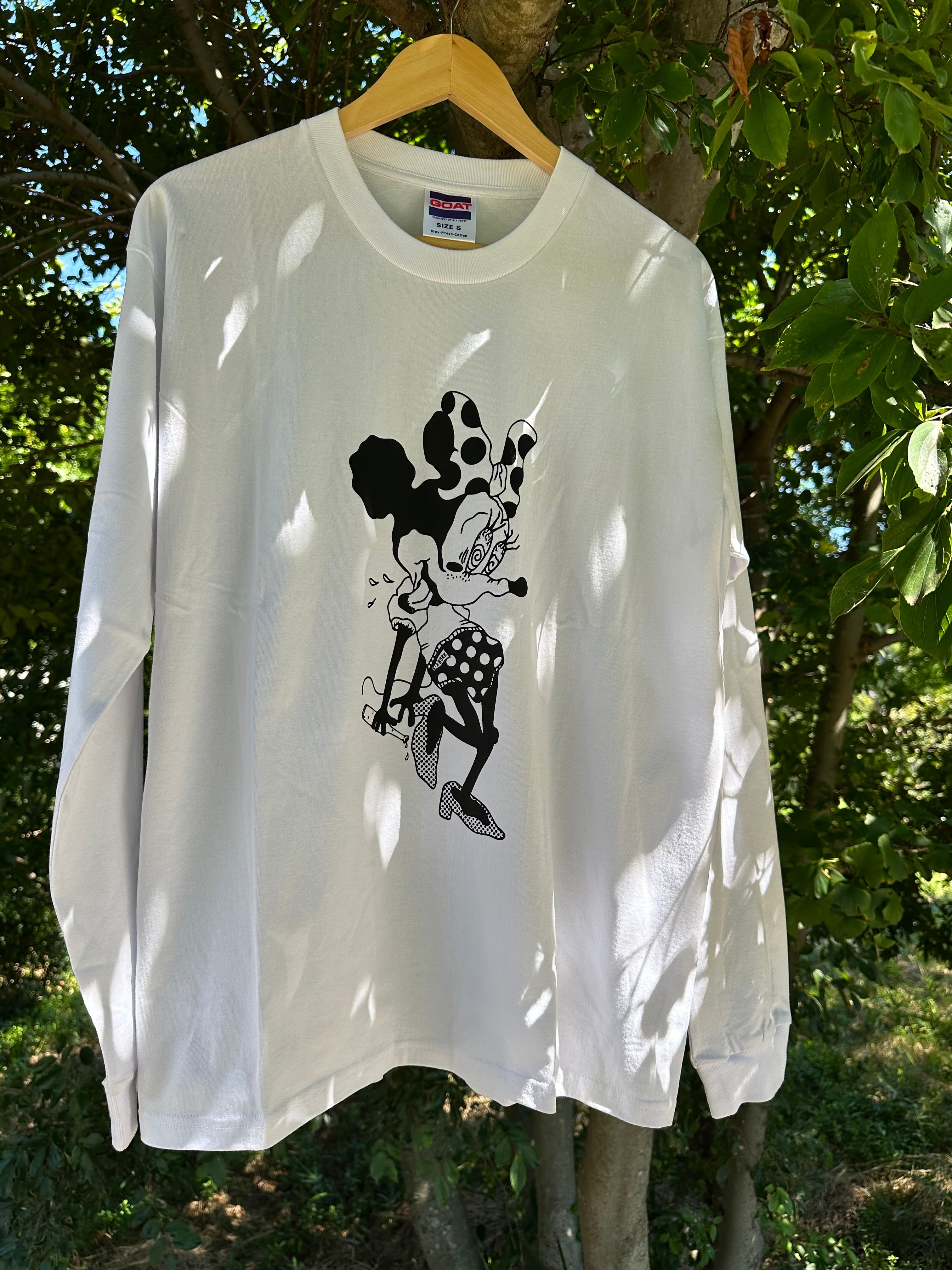 B RAT L/S TEE WHITE