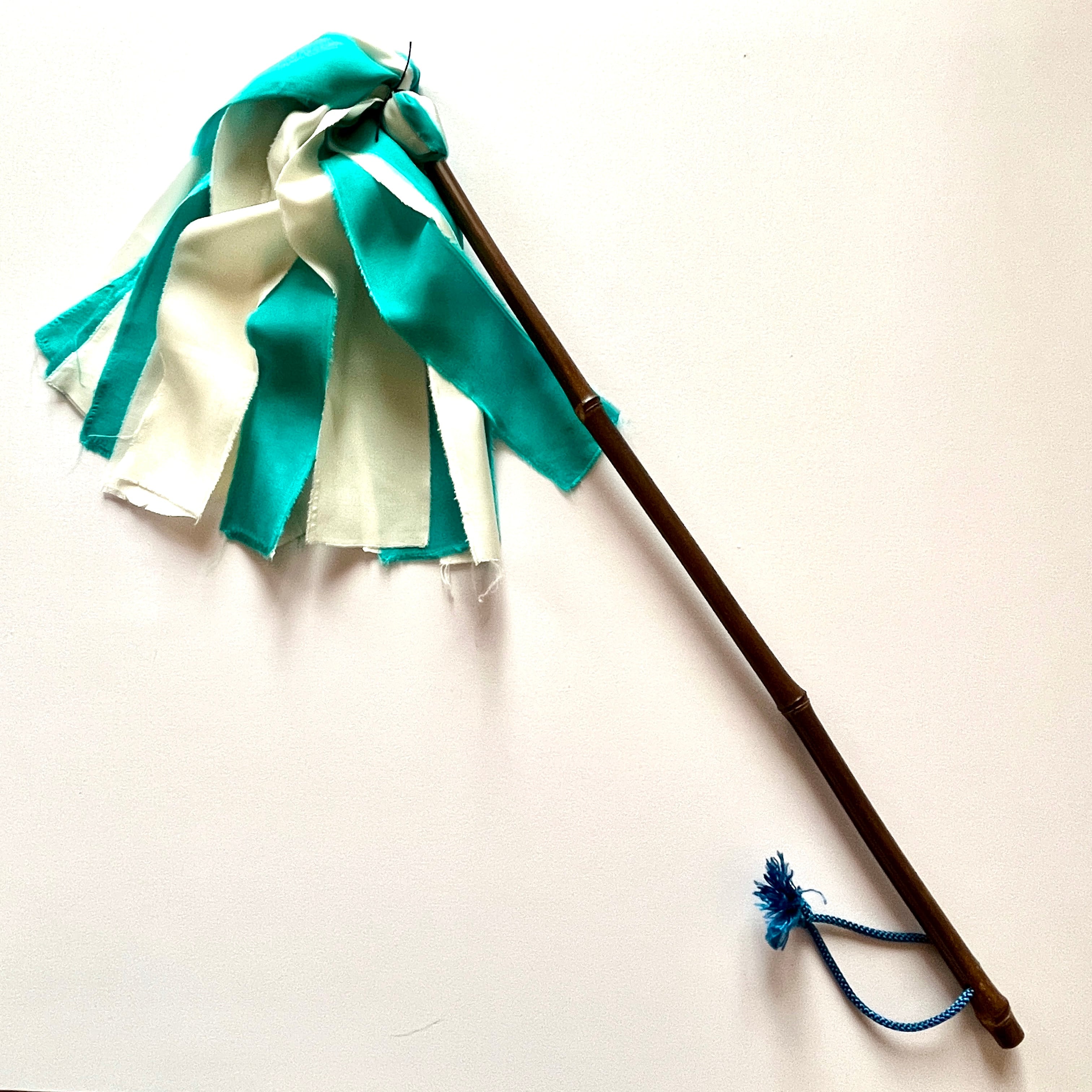 【番外編】手作り　黒竹正絹ハタキJ