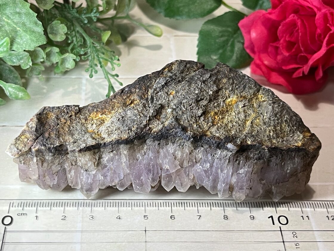 カルサイト共生✨ ミルキー 紫水晶 アメジスト クラスター 原石 ラフ 