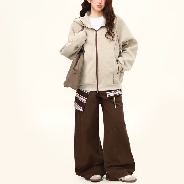 contrast-line zip hoodie　コントラストラインジップフーディー　J2176