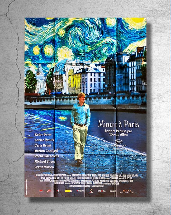 ウディ・アレン監督映画『ミッドナイト・イン・パリ』2011年フランス版大型ポスター