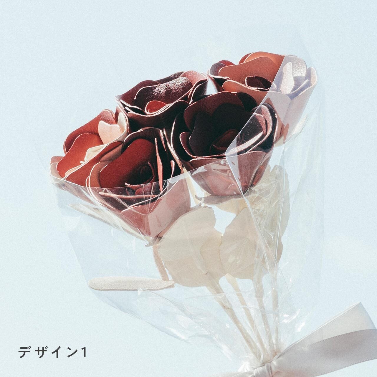 革のブーケ（バラ）5本 | JOGGO stock | 枯れない革の花とブーケ