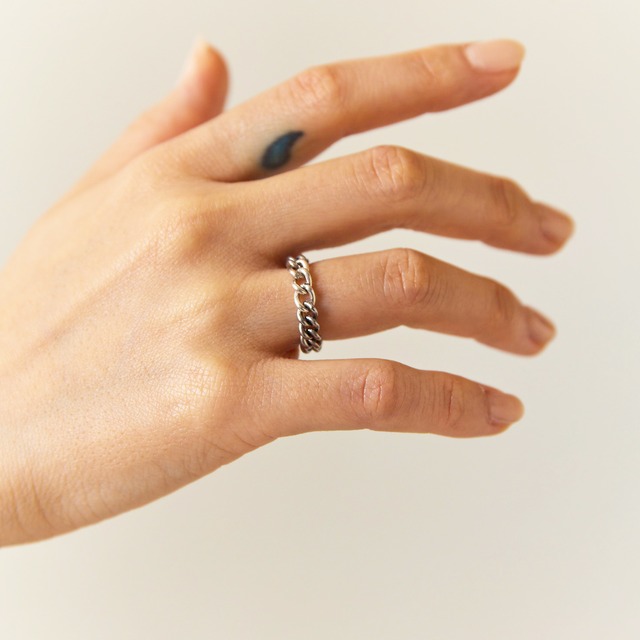 ◆silver×stainless リング【Chain Ring】