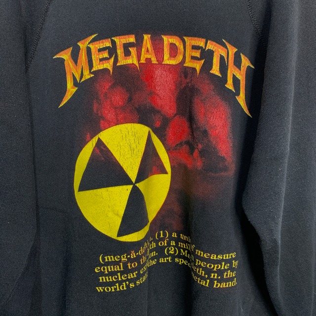 80s USA製 MEGADETH メガデス バンドスウェット ブラック　L