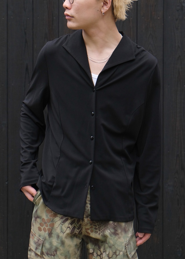 open collar cutting rayon shirt