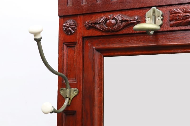 英国 イギリス オーク無垢材 ホールスタンド 玄関 収納 傘立て