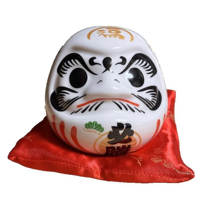 だるま 必勝 ダルマ 達摩 白 陶器 貯金箱 達摩大使 魔除け 厄除け 家内