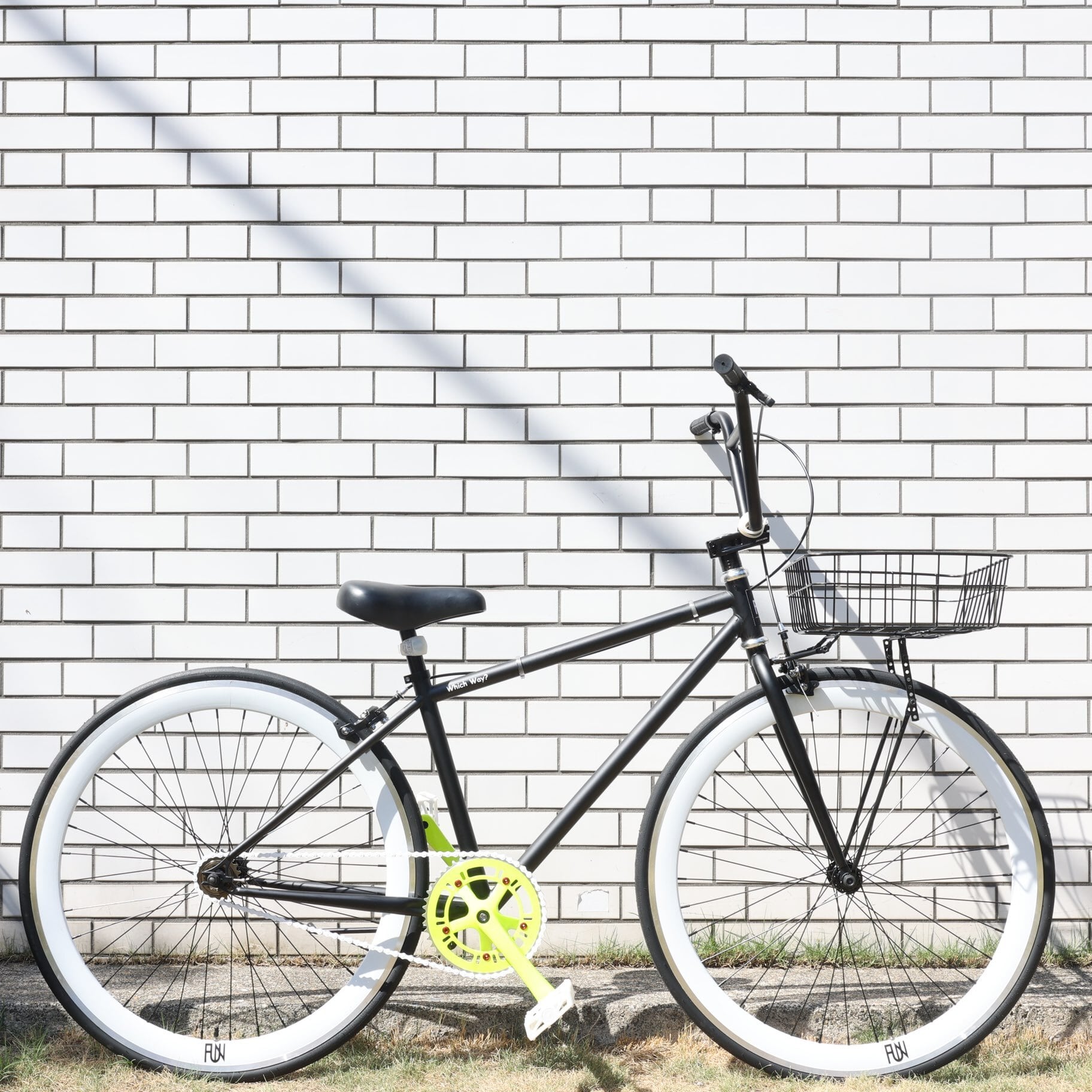 FUN 700C ANGUS STREET, Mat black】ハイテン クロモリ ピストバイク  