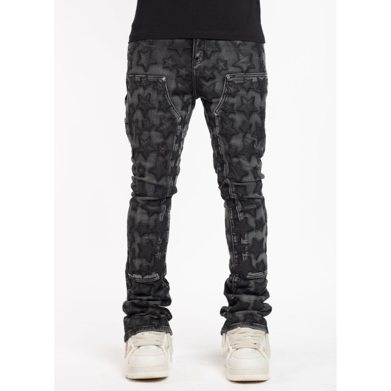 GUAPI / obsidian black star denim