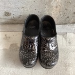 dansko silver print enamel shoes