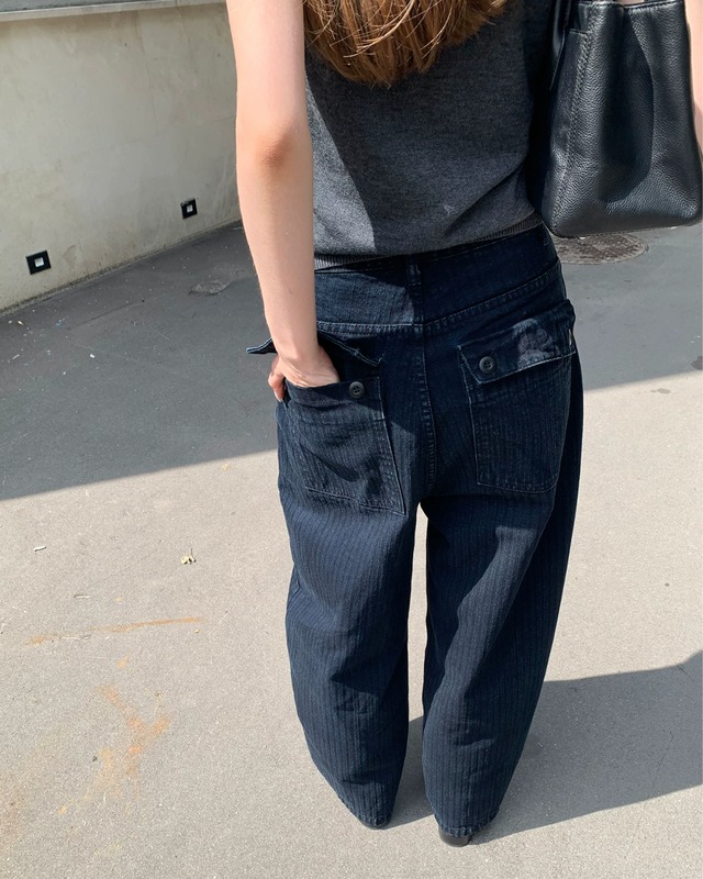 デニムライク ワイドパンツ