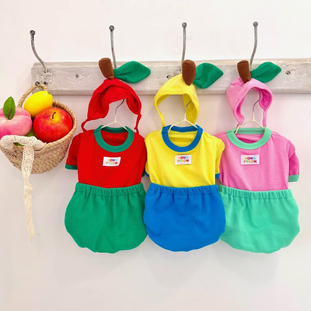 予約【songpyeon】Fruit Romper (3color)