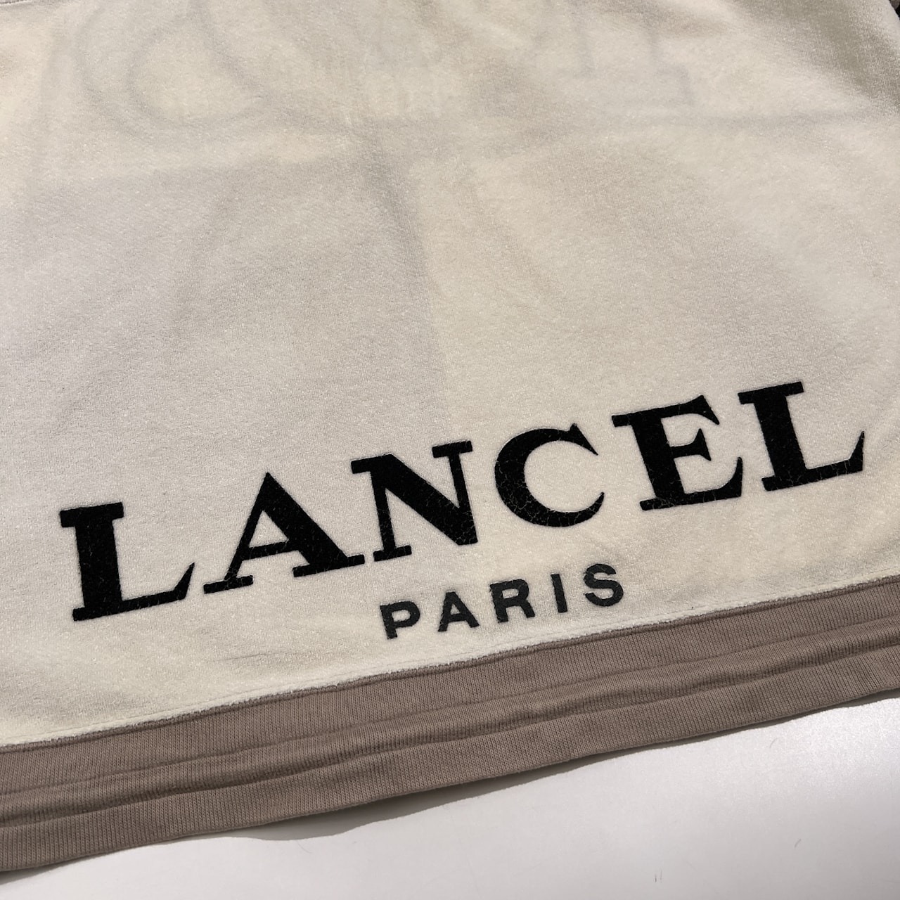 LANCEL ランセル キルティング切替 デザイン ハーフジップ スウェット トレーナー サイズ M /メンズ/日本製