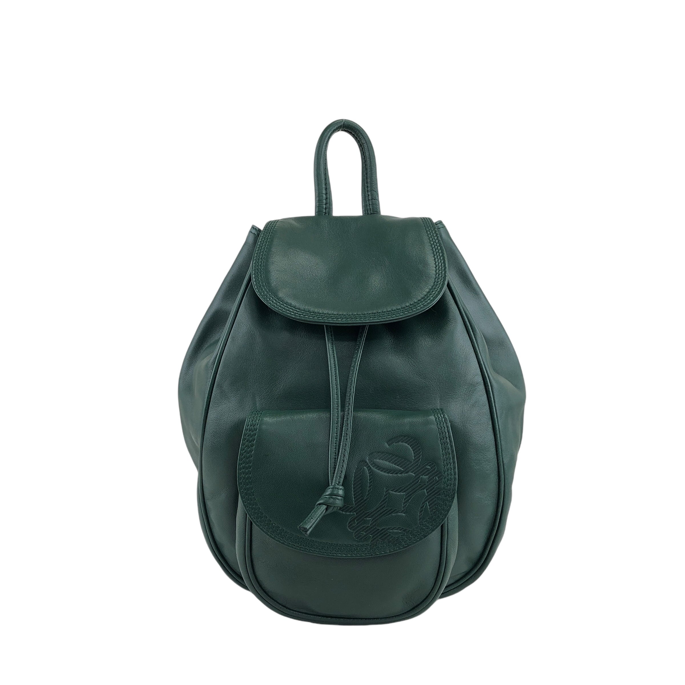 LOEWE ロエベ バックパック グリーン アナグラム ナッパレザー LOEWE ロエベ バックパック グリーン アナグラム ナッパレザー