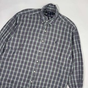 90s Ralph Lauren ラルフローレン BLAKE チェック BD ボタンダウン 長袖 シャツ L/メンズ/インド綿/ビンテージ